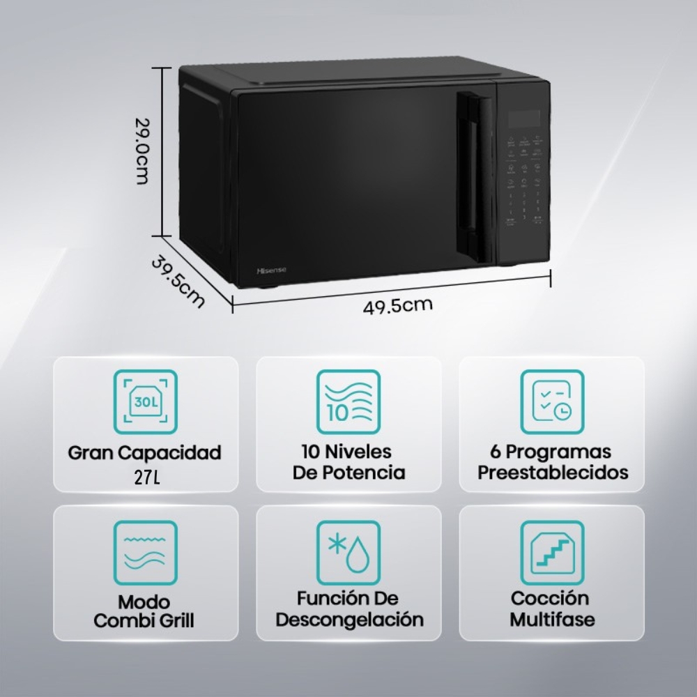 Foto 9 microondas 27L H30MOBS9HG